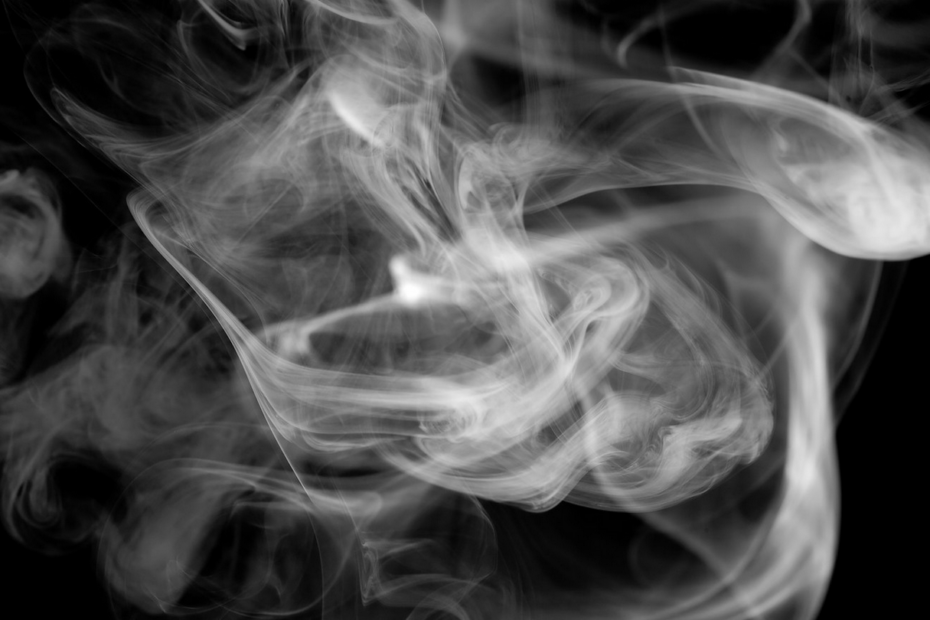A small cloud of smoke